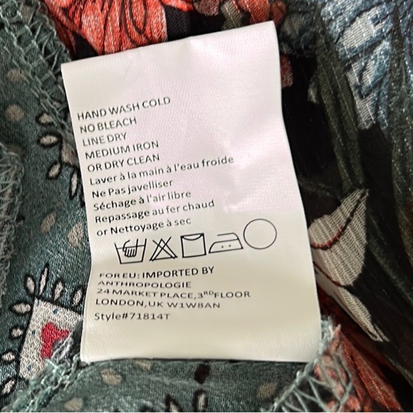 Anthropologie TINY Lovely Patchwork Floral Printed Wrap Top - S - Picture 13 of 15